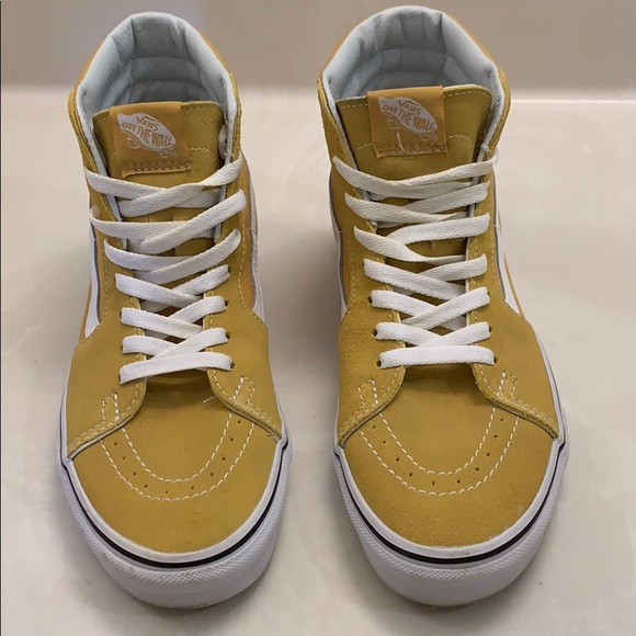 mustard yellow vans high tops